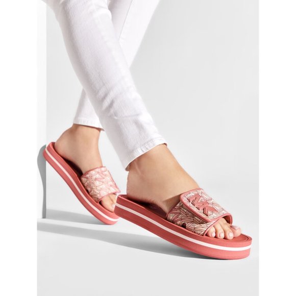 Michael Kors MK Platform Slide Sandals - Rose - Size 10 - Picture 1 of 7